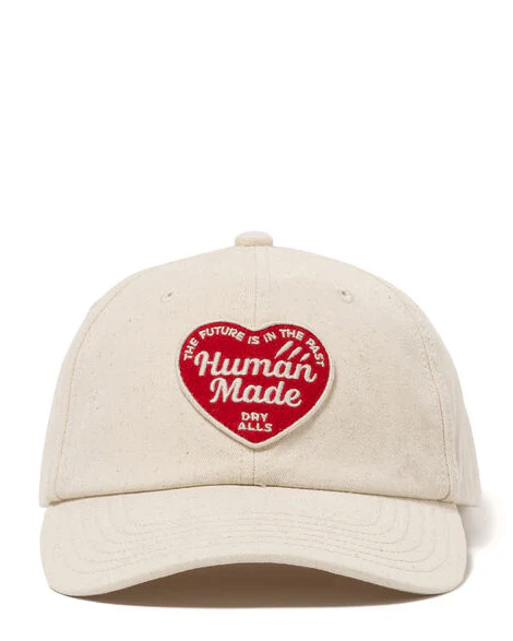 Human Made 6 Panel Twill Cap, White