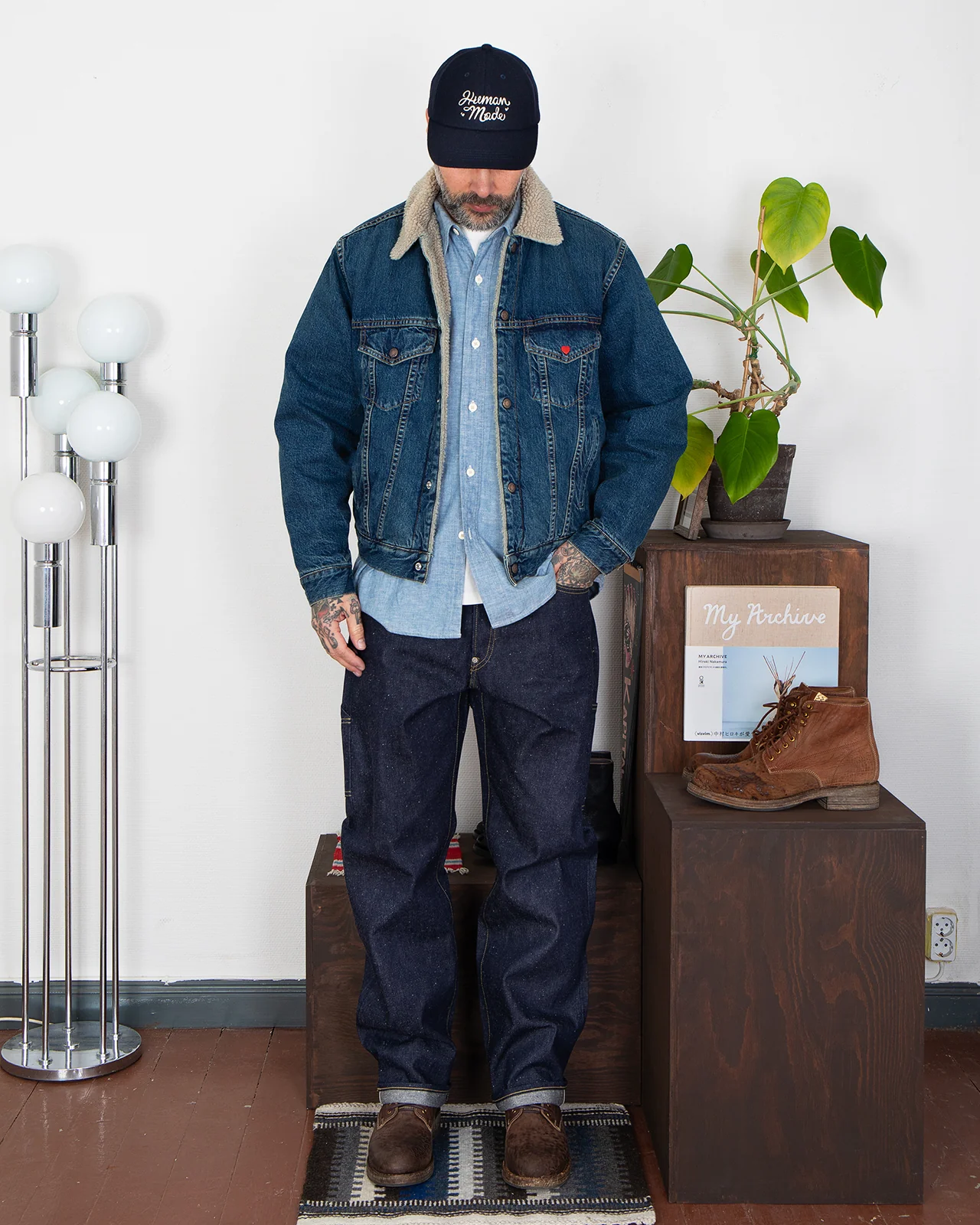 Human Made Boa Lined Denim Jacket - Image 8