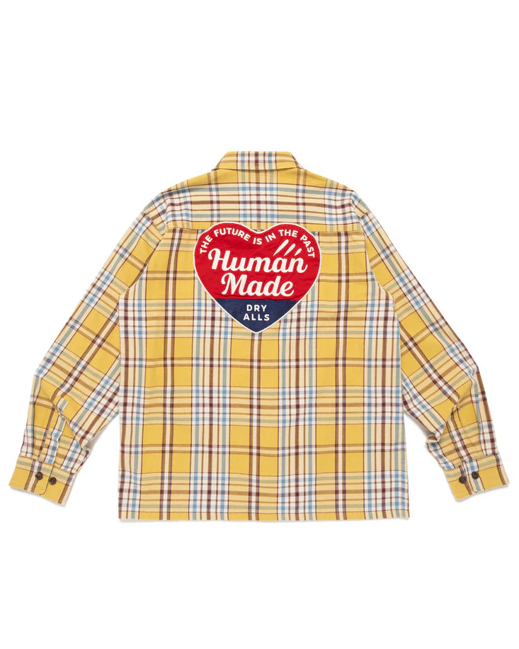 Human Made Check Shirt, Yellow - Image 2