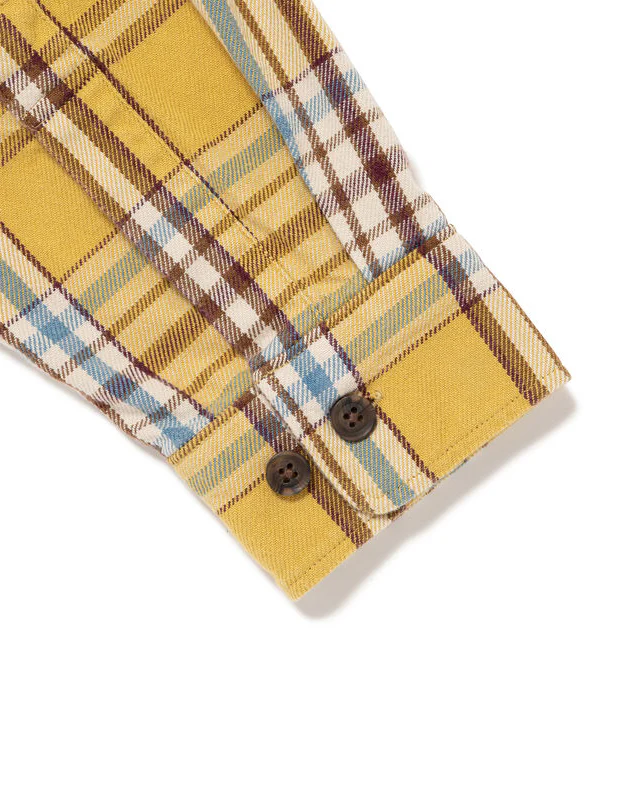 Human Made Check Shirt, Yellow - Image 6