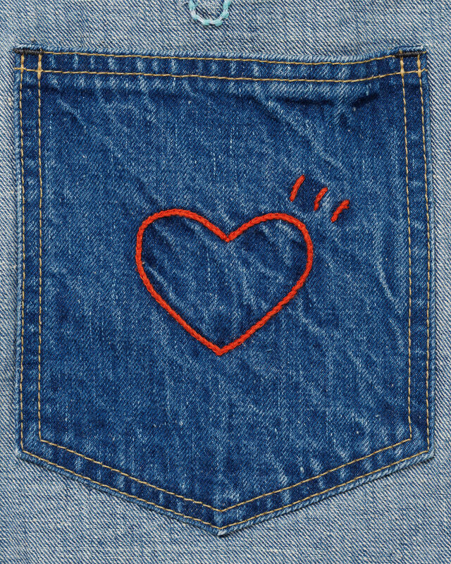 Human Made Embroidered Denim Work Jacket - Image 8