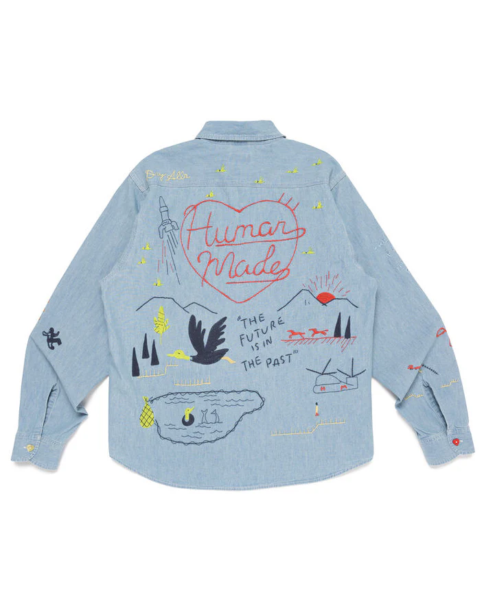 Human Made Embroidered Work Shirt - Image 3