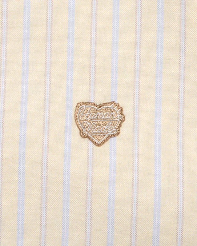 Human Made Stripe Ox B.D Shirt, Yellow - Image 6