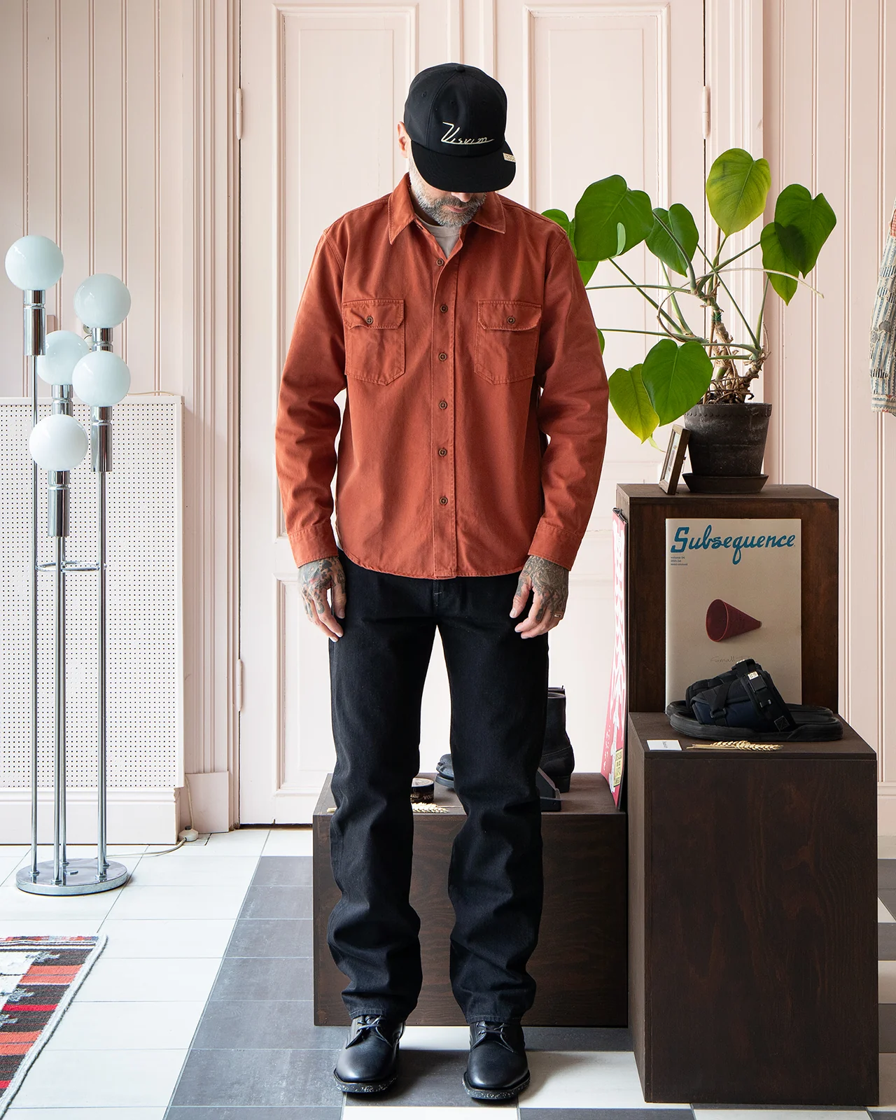 Indigofera Alamo Shirt, Cotton Twill, Auburn - Image 2