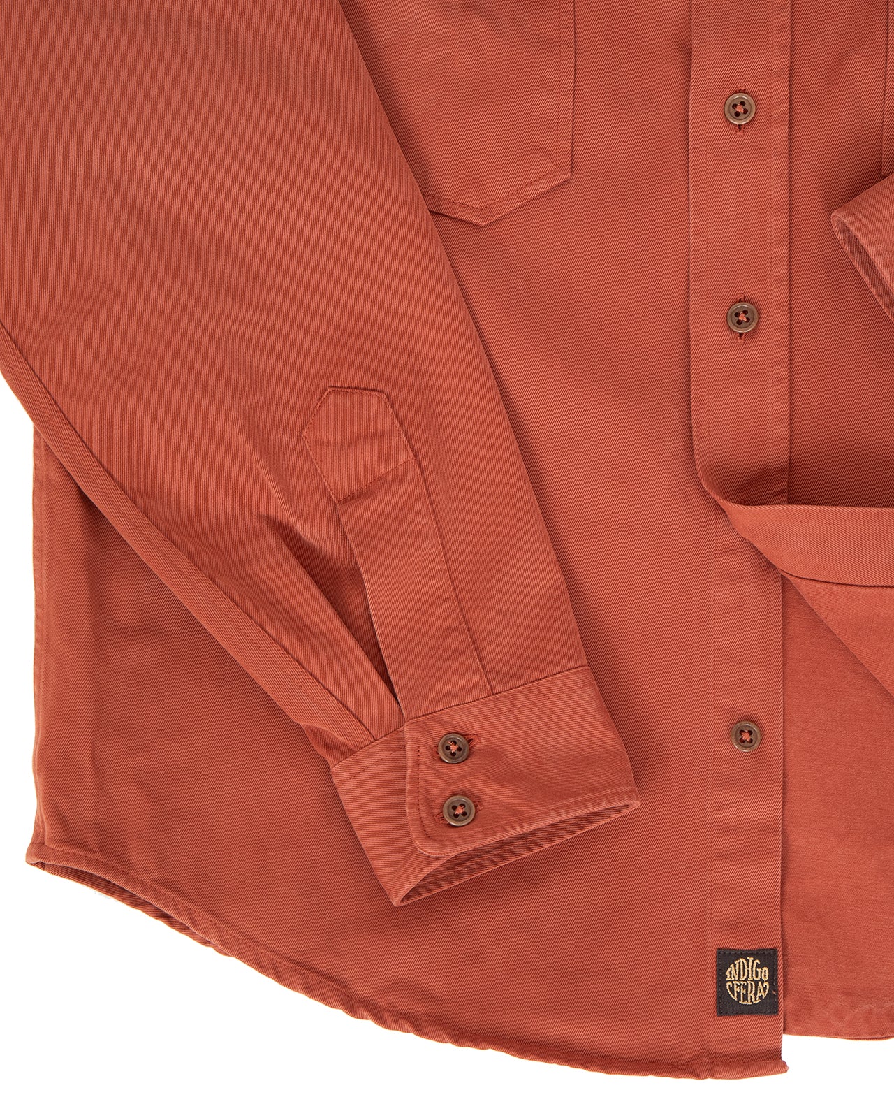 Indigofera Alamo Shirt, Cotton Twill, Auburn - Image 4