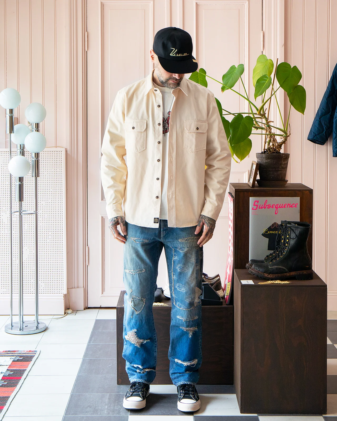 Indigofera Alamo Shirt, Cotton Twill, Sand - Image 2