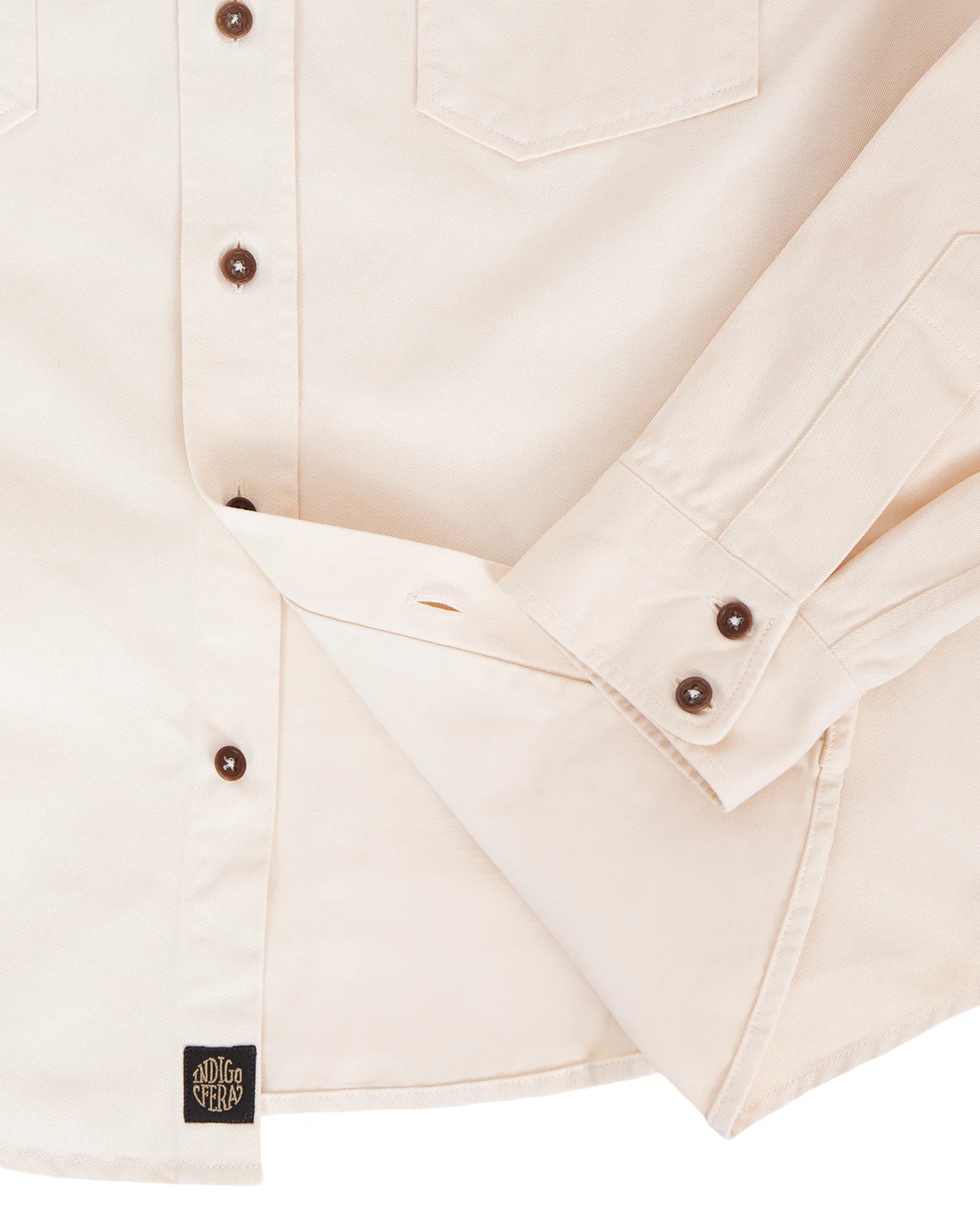 Indigofera Alamo Shirt, Cotton Twill, Sand - Image 4