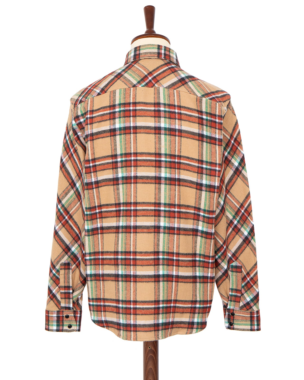 Indigofera Bryson Shirt, Flannel Check, Beige / Red / White / Green - Image 4
