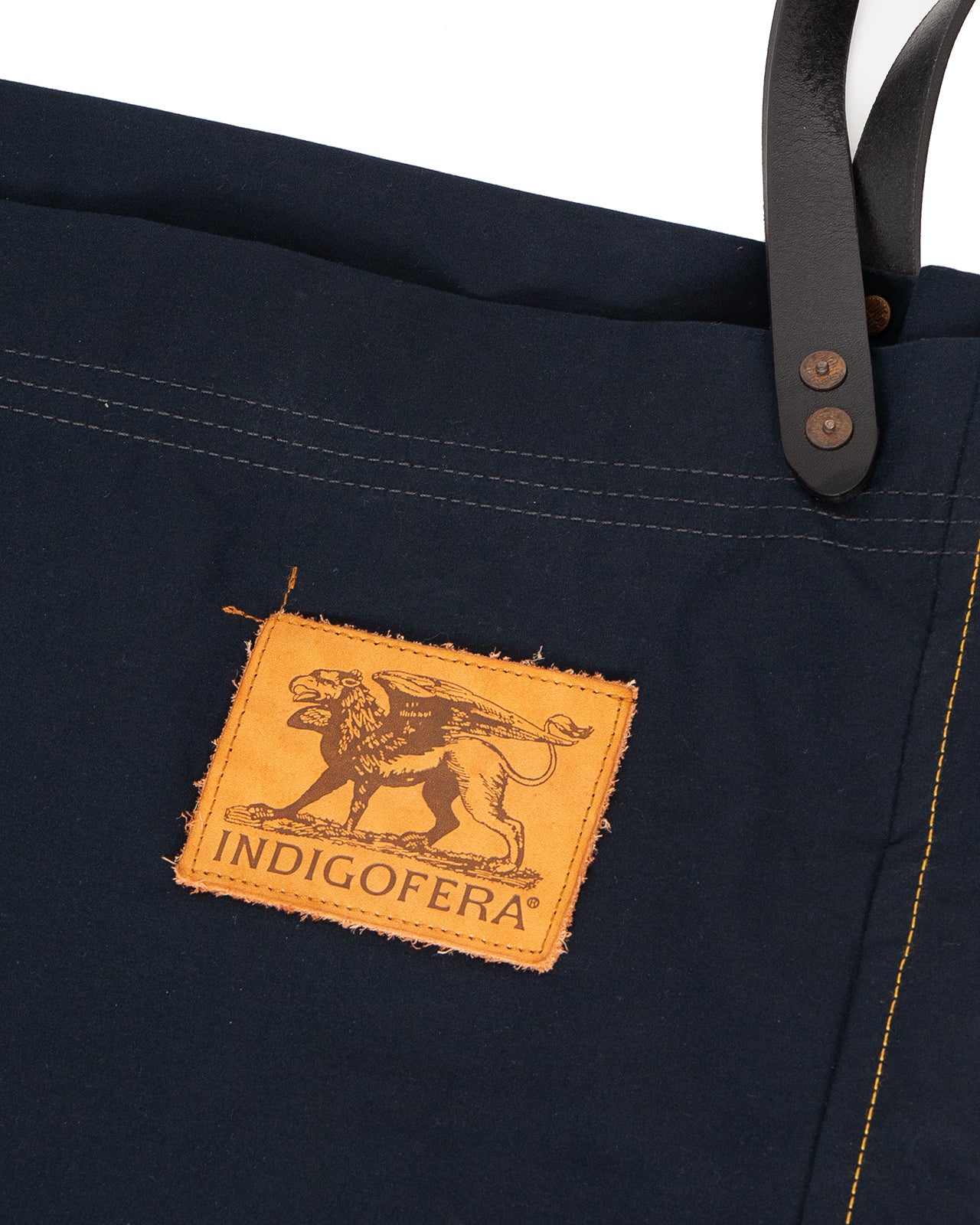 Indigofera Carson Tote Bag, Black Canvas - Image 3