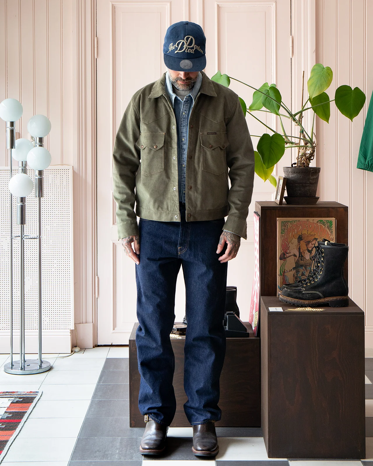 Indigofera Cooper Shirt, 13W Corduroy, Stone Green - Image 2