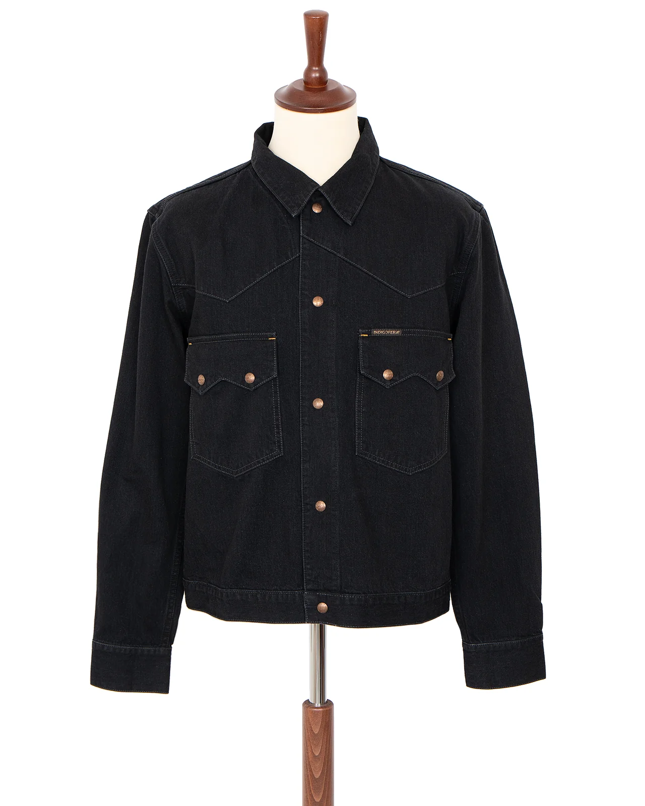 Indigofera Cooper Shirt, Soot Black Denim
