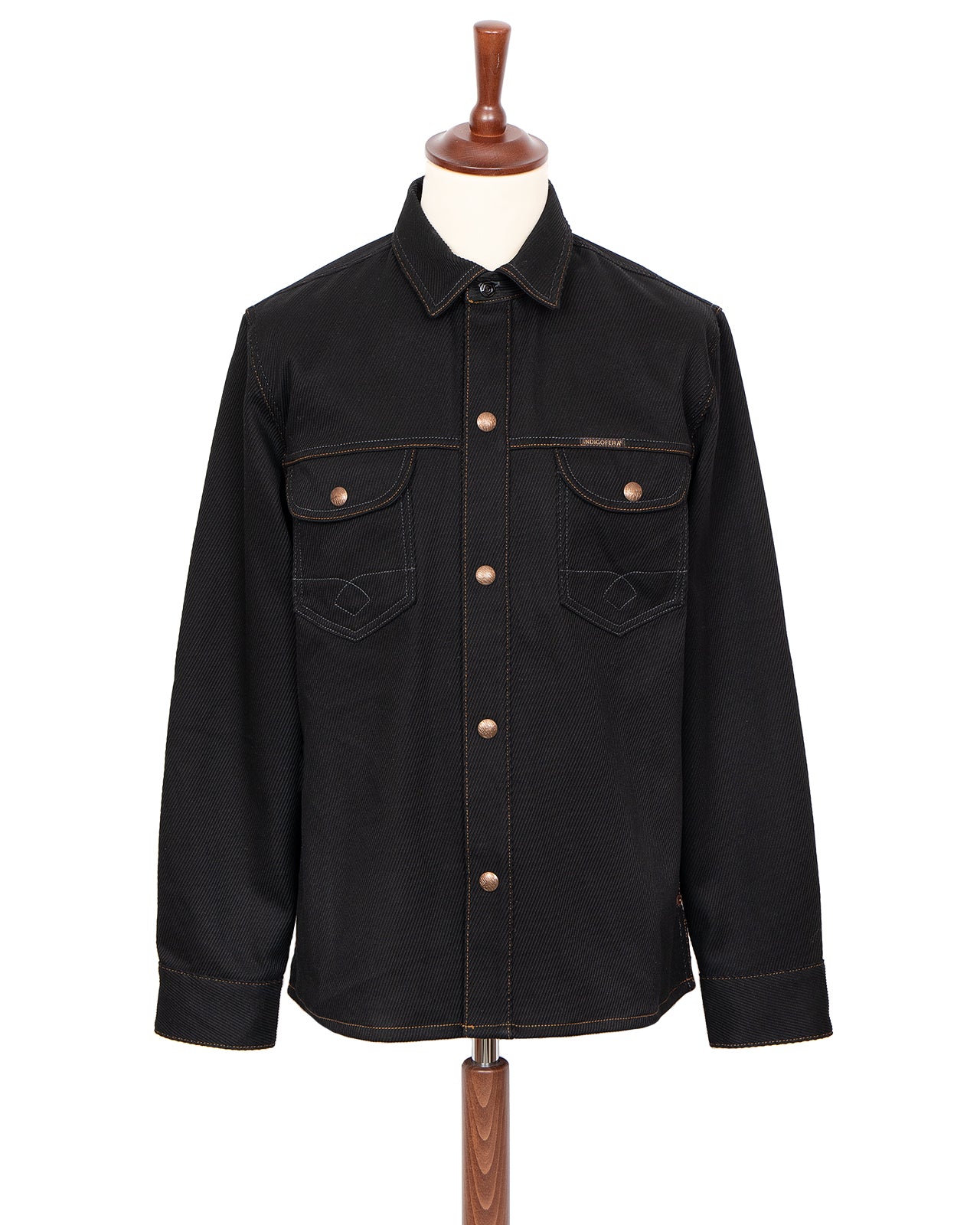 Indigofera Copeland Jacket, Cotton Karsey, Black