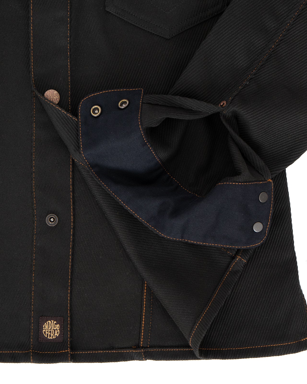 Indigofera Copeland Jacket, Cotton Karsey, Gunmetal - Image 3