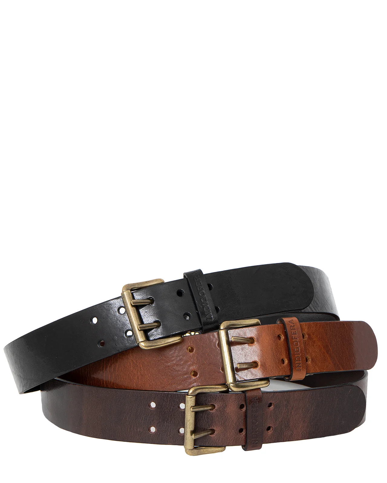 Indigofera Danko Leather Belt, Brown - Image 2