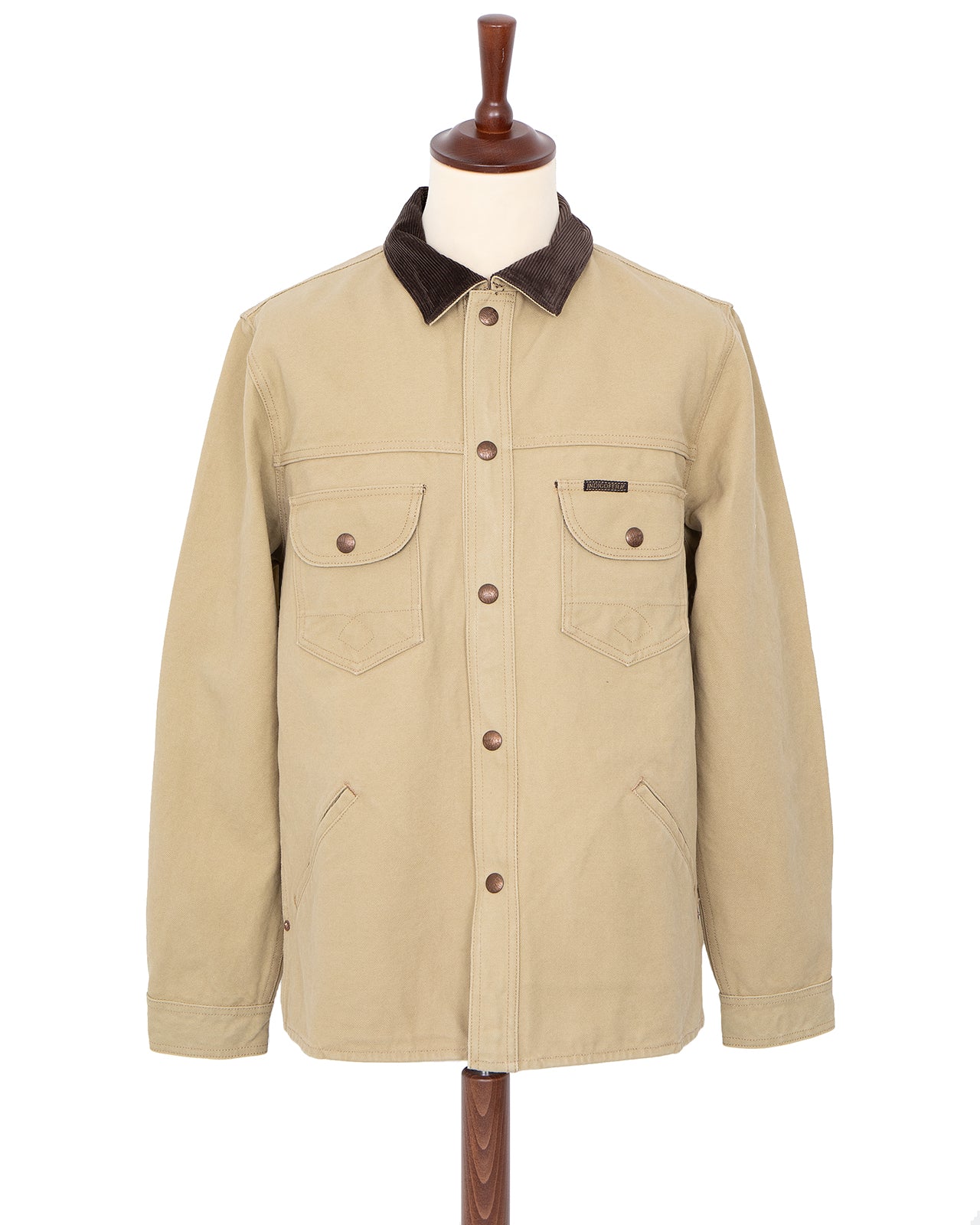 Indigofera Fargo Trucker Jacket, Smithson Canvas, Light Beige