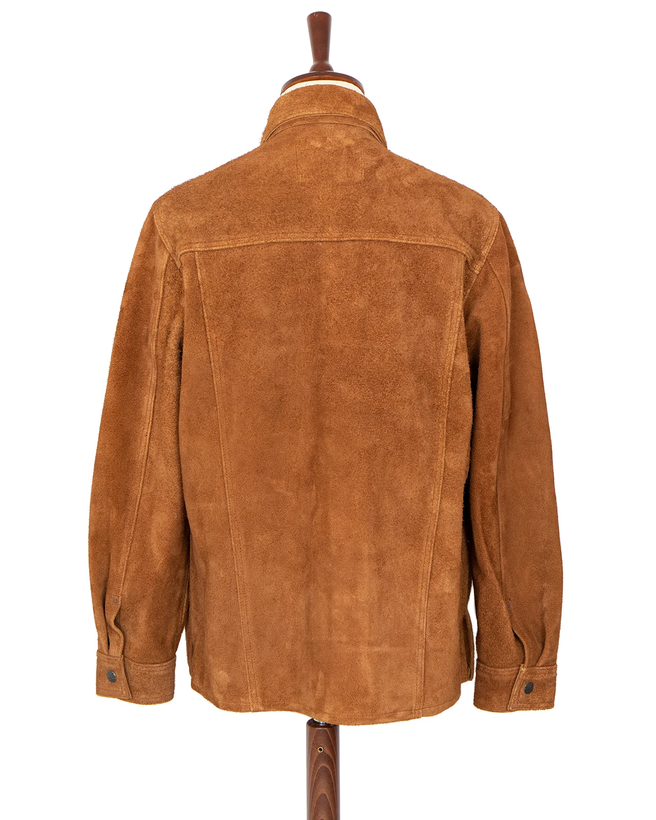 Indigofera Fargo Trucker Leather Jacket, Cognac Rough Out - Image 3