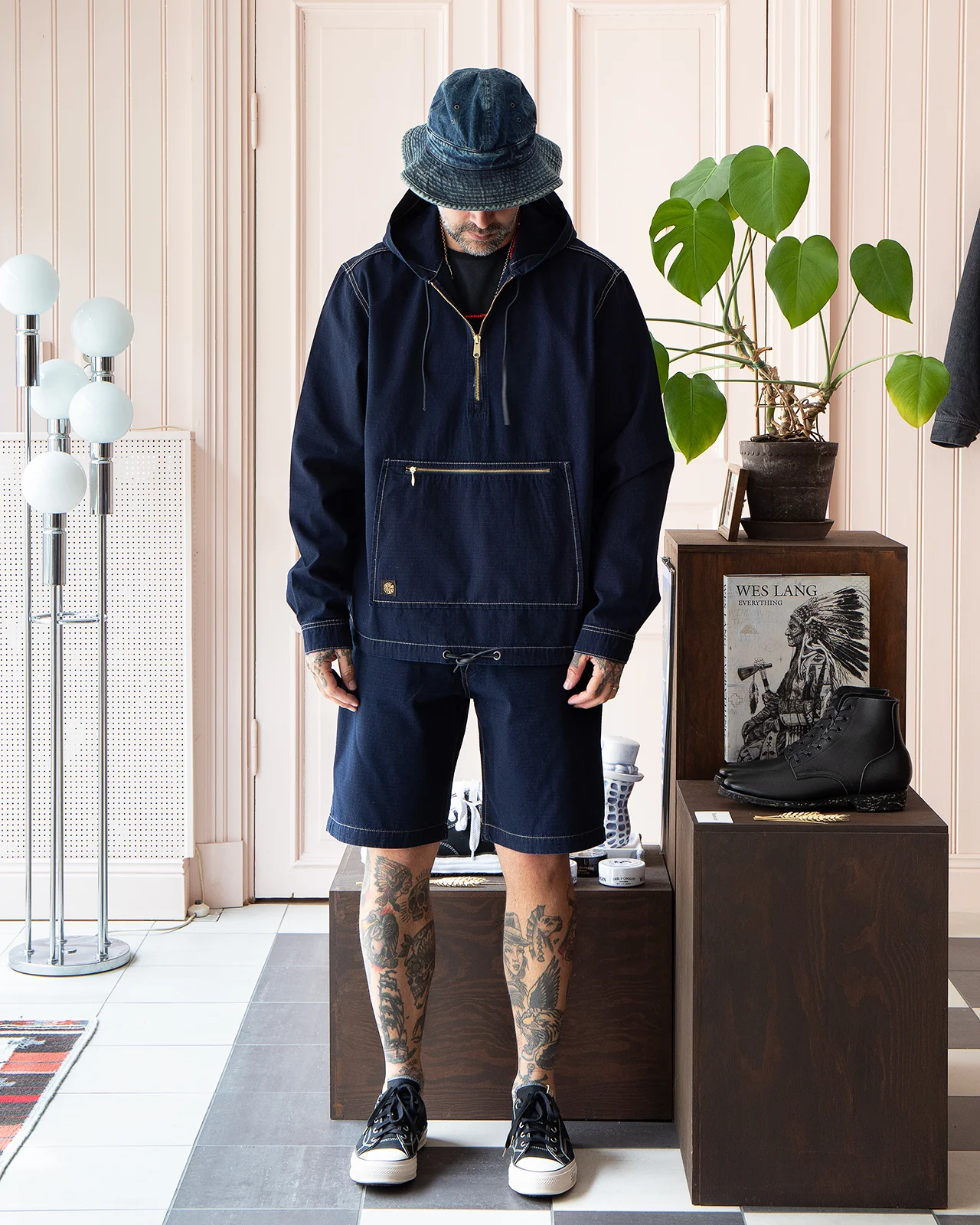 Indigofera Foley Shorts, Indigo Ripstop - Image 2