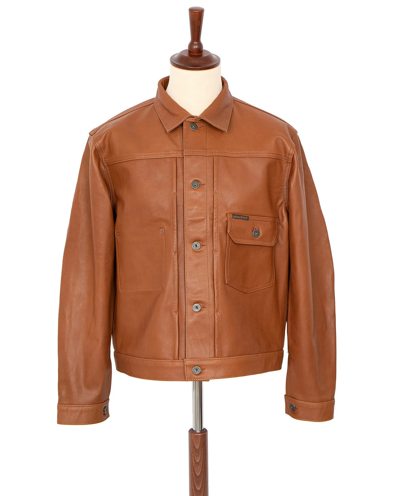 Indigofera Grant Jacket, Cognac Leather