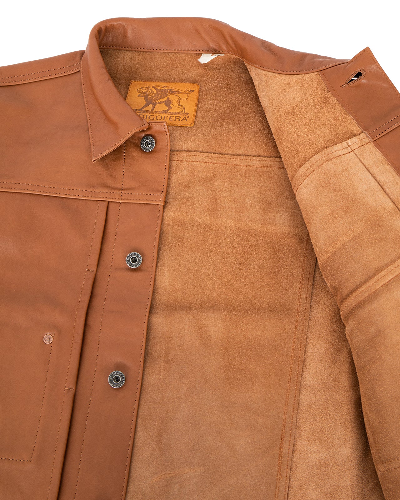 Indigofera Grant Jacket, Cognac Leather - Image 4