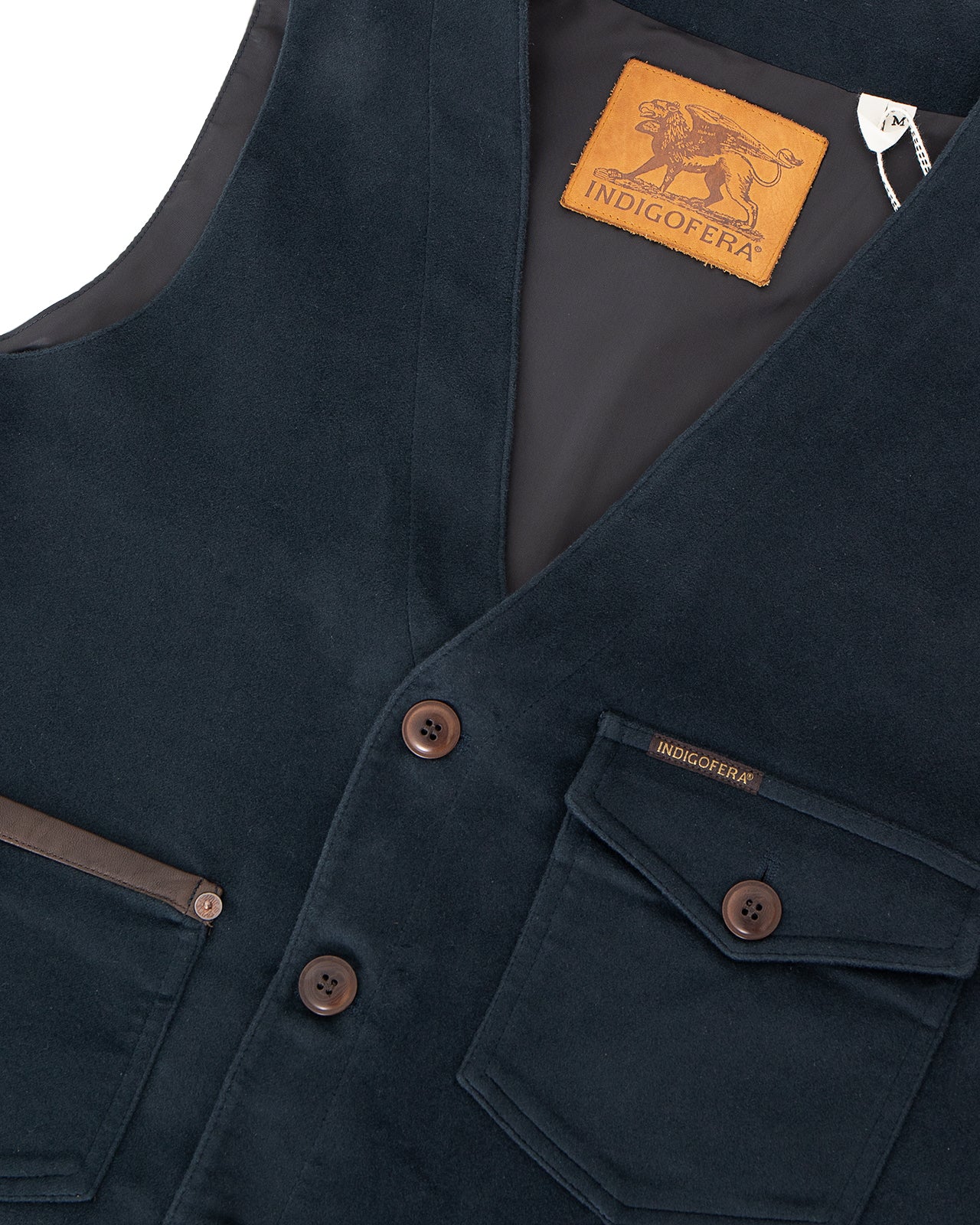 Indigofera Harrison Vest, Moleskin, Gunmetal - Image 3
