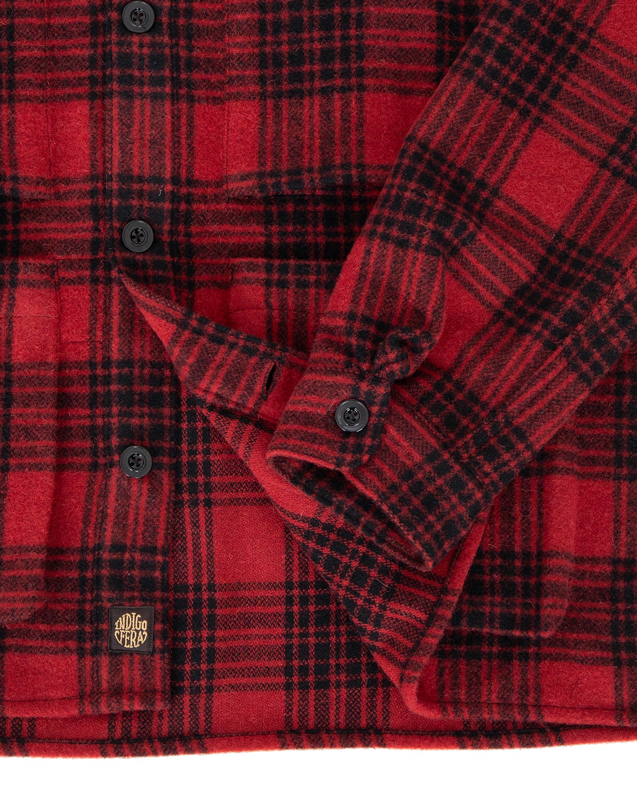 Indigofera Holt Shirt, Red / Black Check - Image 4