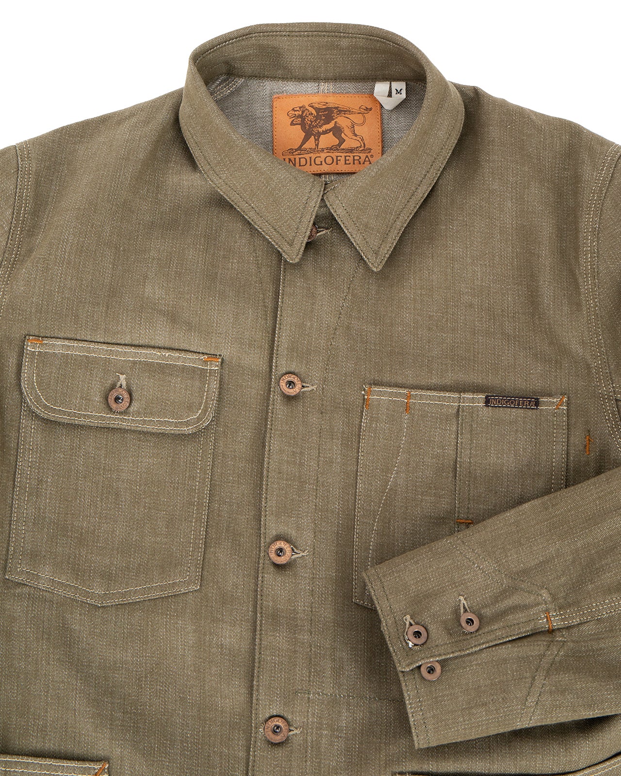 Indigofera Kurt Jacket, Desert Moss Green Selvage - Image 2