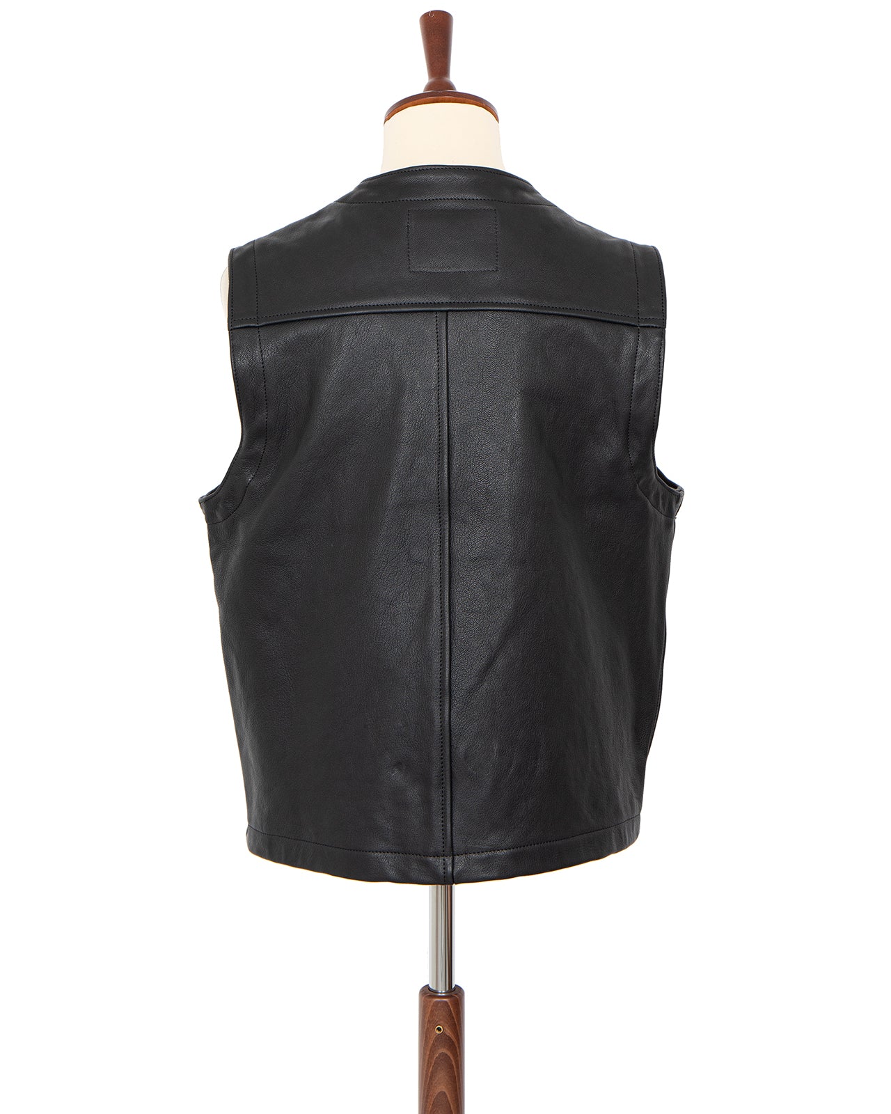 Indigofera Monroe Leather Vest, Black - Image 4