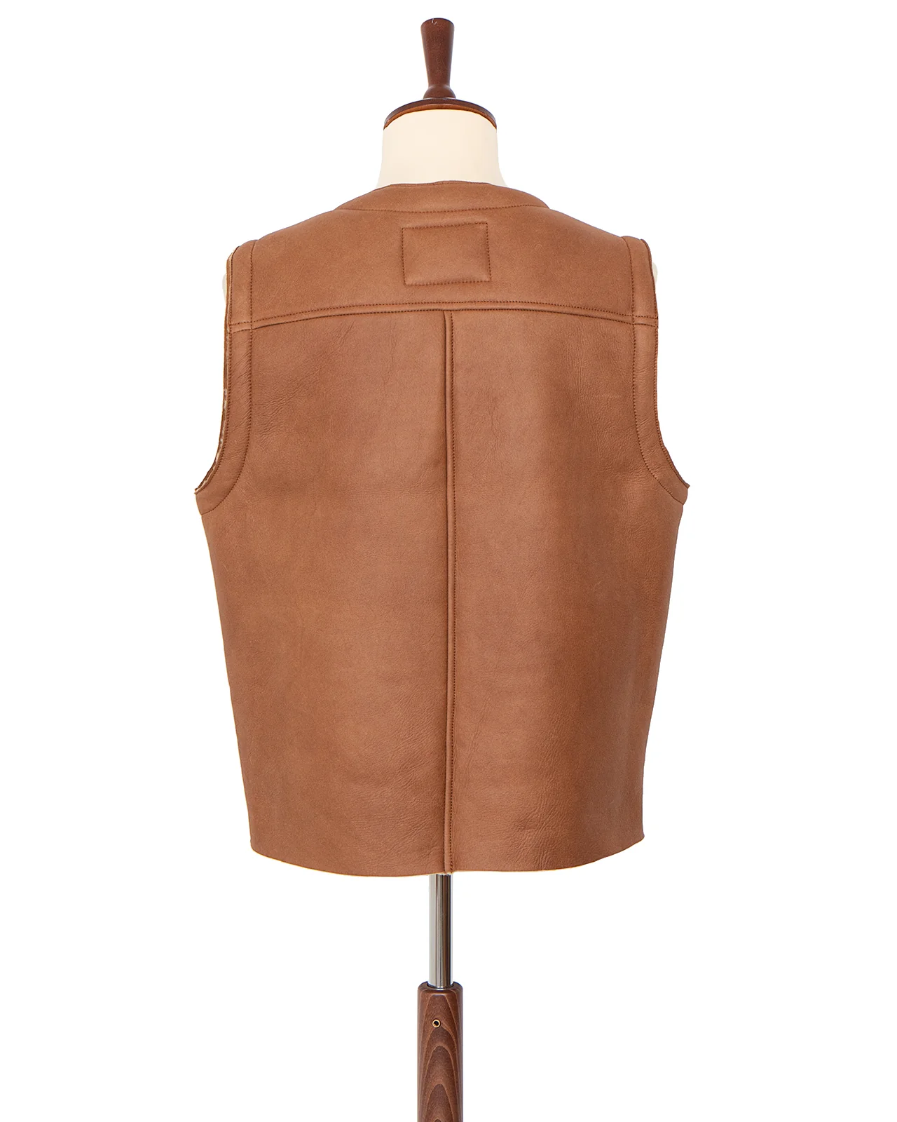 Indigofera Monroe Vest, Cognac Shearling - Image 4