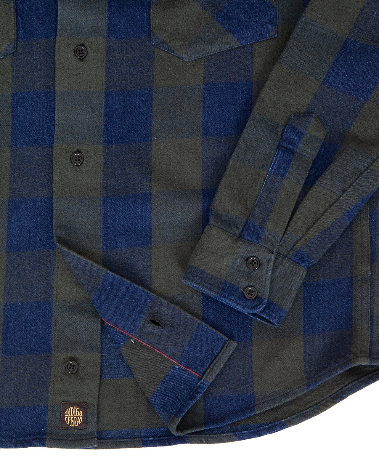 Indigofera Norris Shirt, Indigo / Green - Image 4
