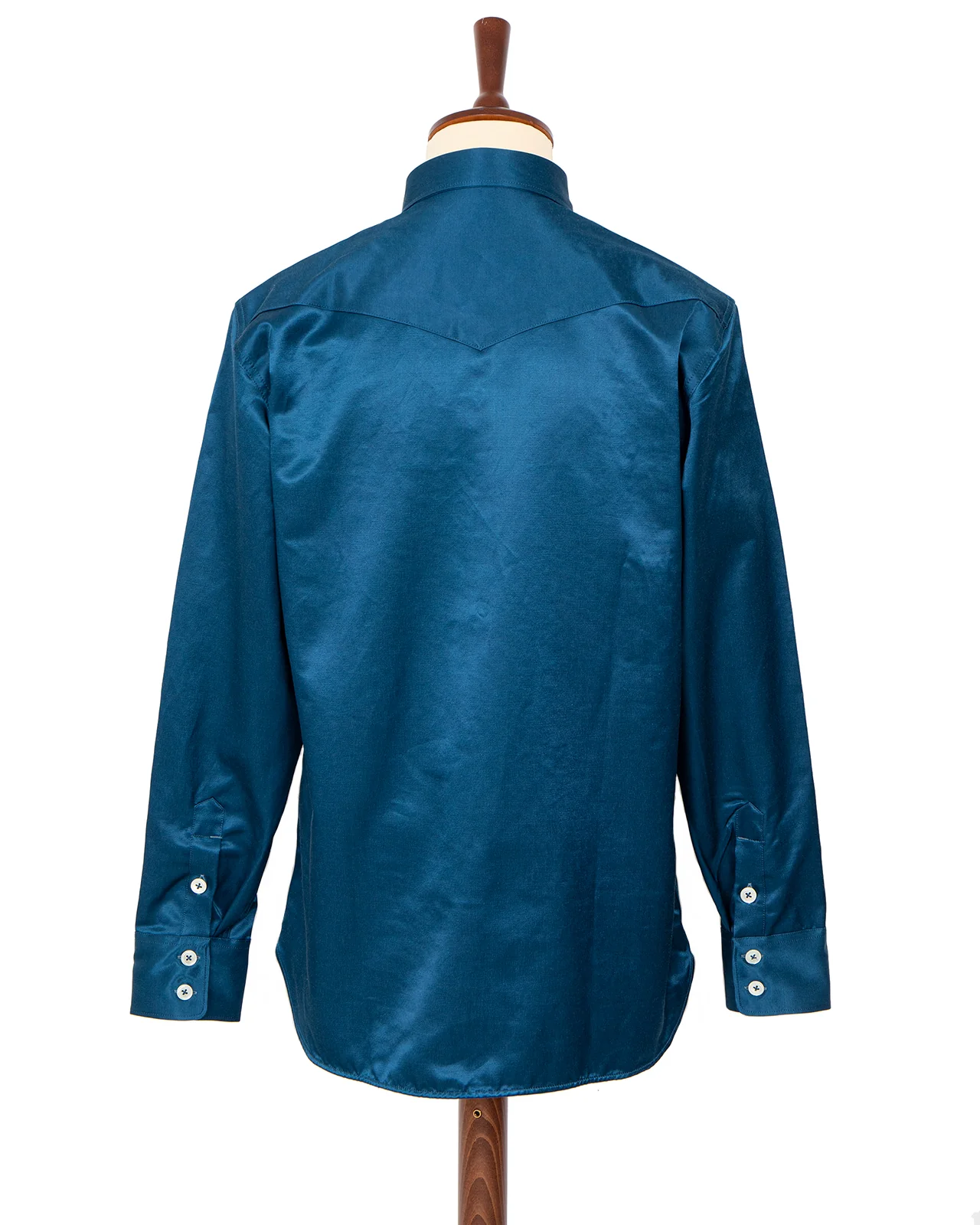 Indigofera Reynolds Shirt, Cotton / Rayon Twill, Royal Blue - Image 4