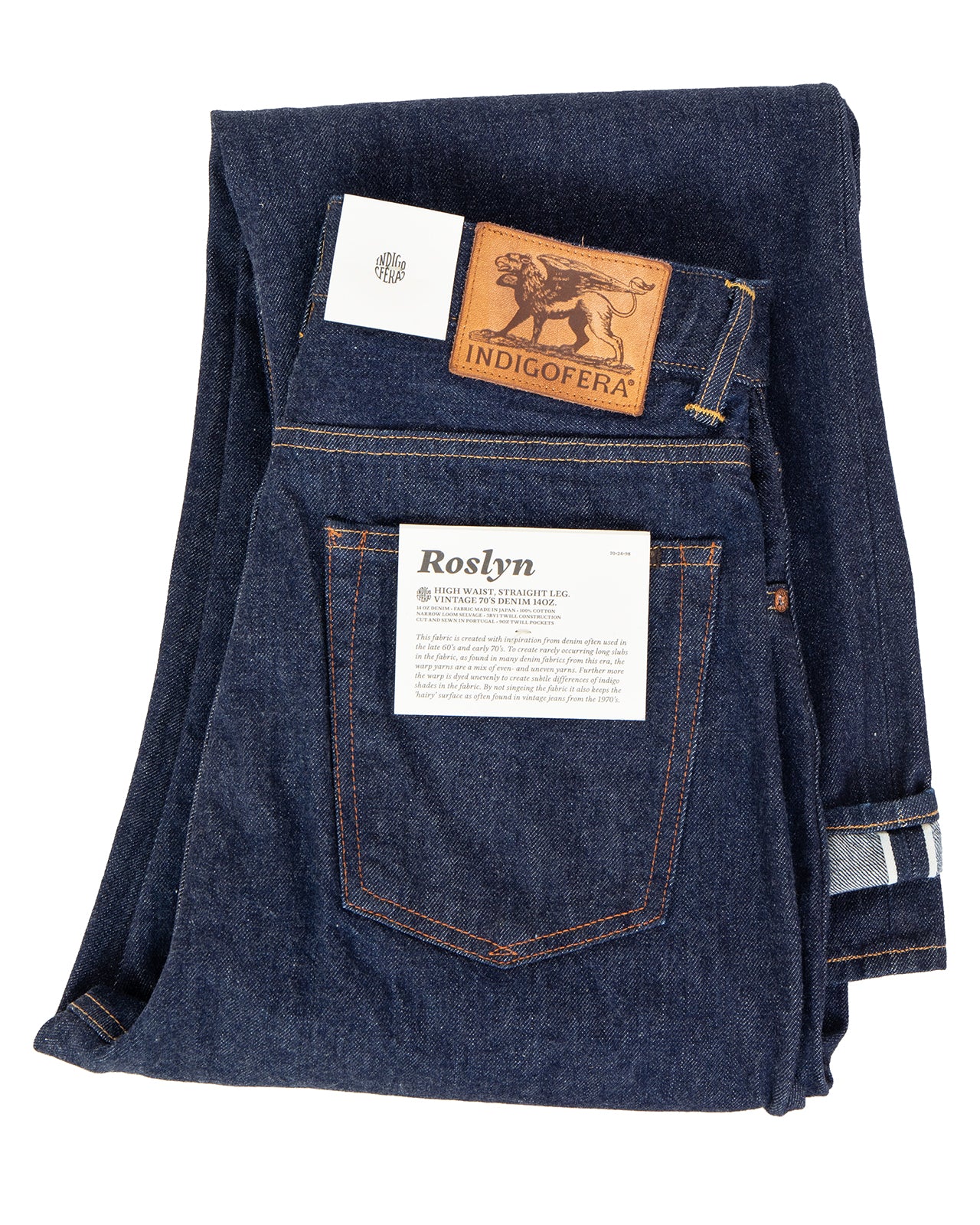 Indigofera Roslyn Jeans, Vintage 70's Denim, Rinse - Image 4