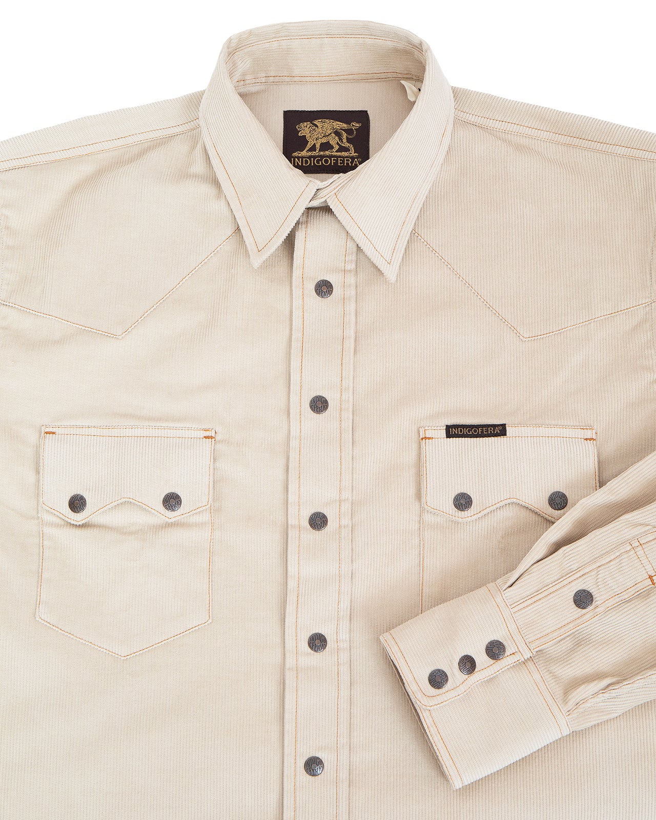 Indigofera Ryman Corduroy Shirt, White - Image 3