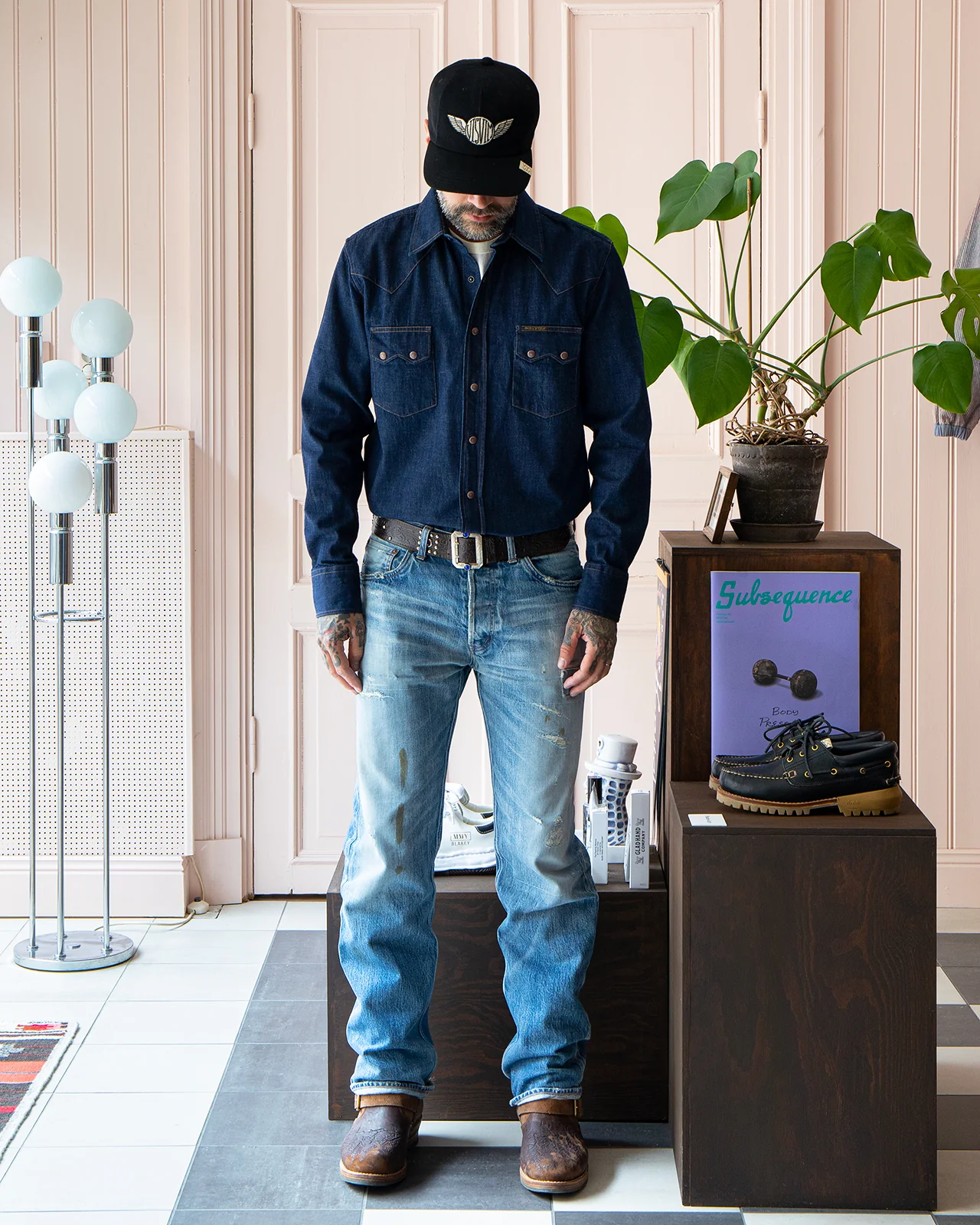 Indigofera Ryman Denim Shirt, Ohira Indigo Denim, Rinsed - Image 2