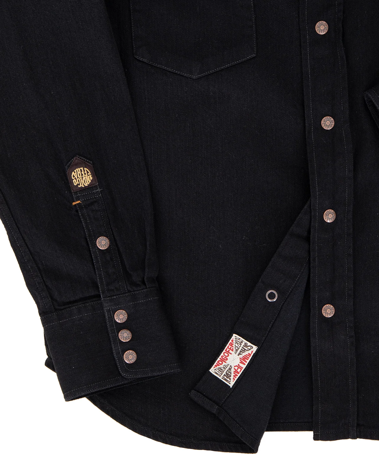 Indigofera Ryman Denim Shirt, Black Petaca Denim, Rinsed - Image 4