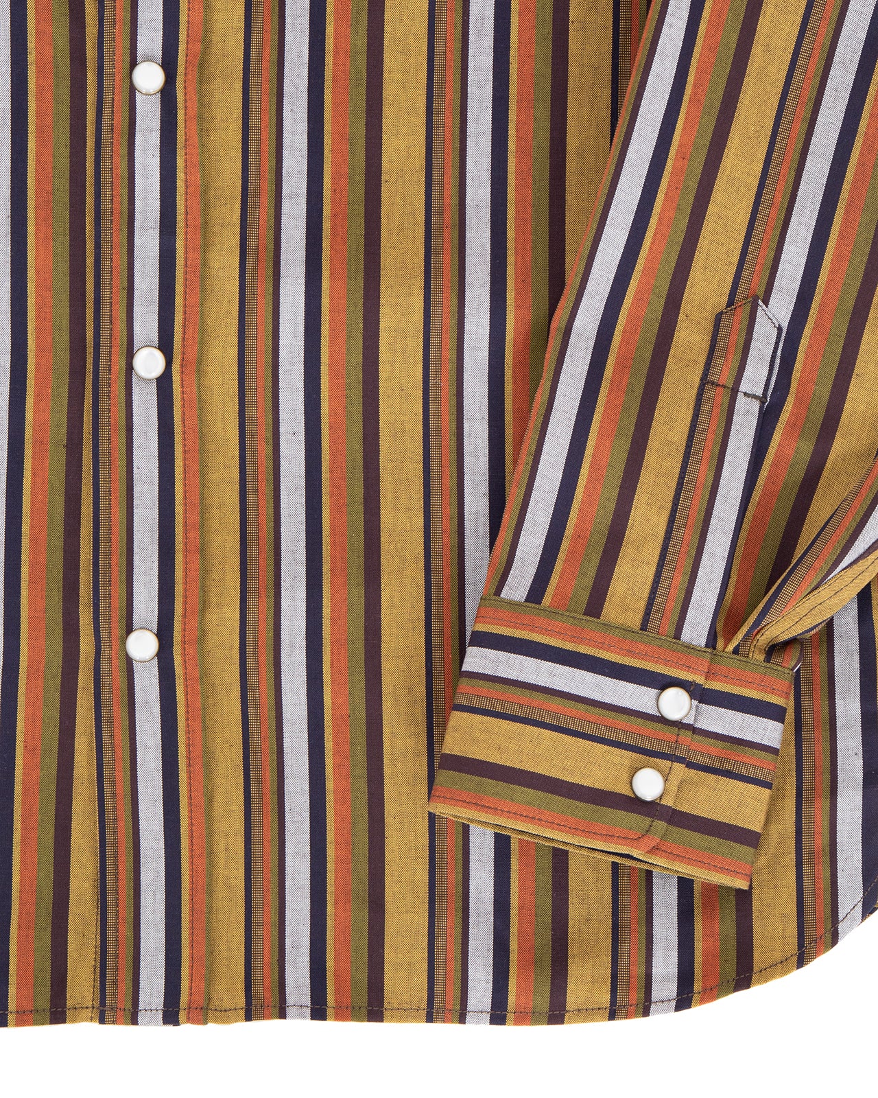 Indigofera Sideras Shirt, Cotton Stripe, Multicolor - Image 3