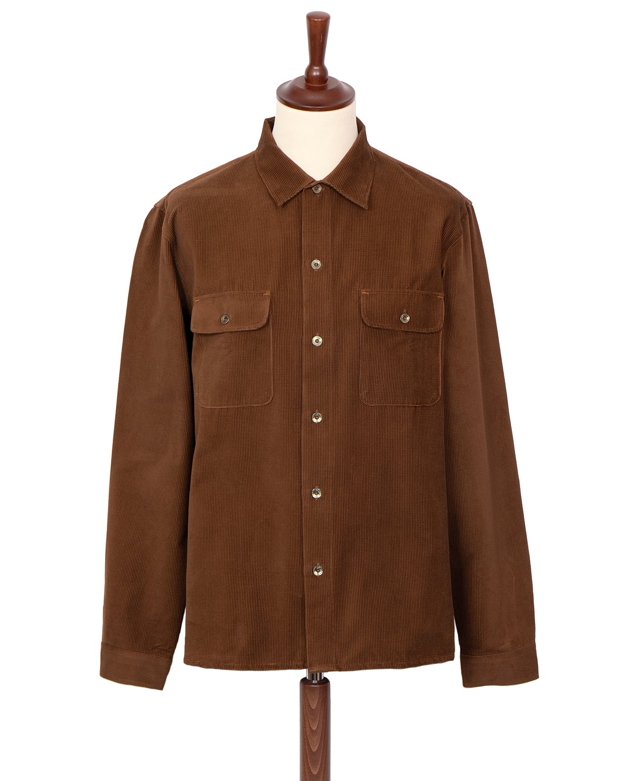 Indigofera Webster Shirt, Square Corduroy, Rust