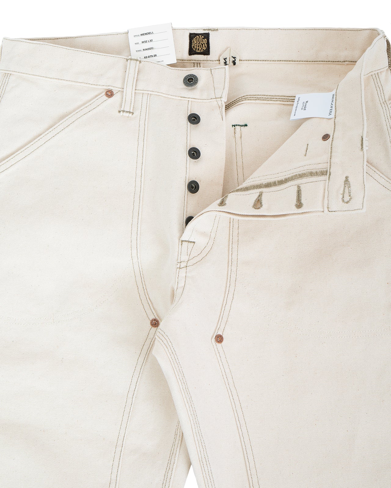 Indigofera Wendell Pants, Smithson Canvas, Ecru - Image 3