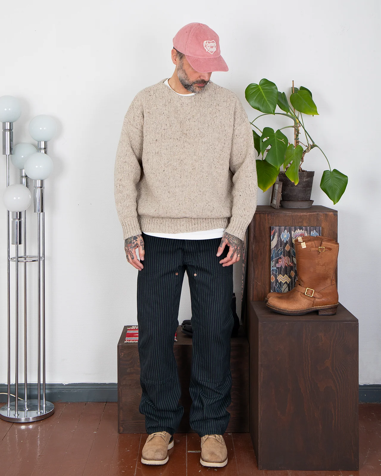 Indigofera Wendell Pants, Viridescent Stripe, Soaked - Image 3