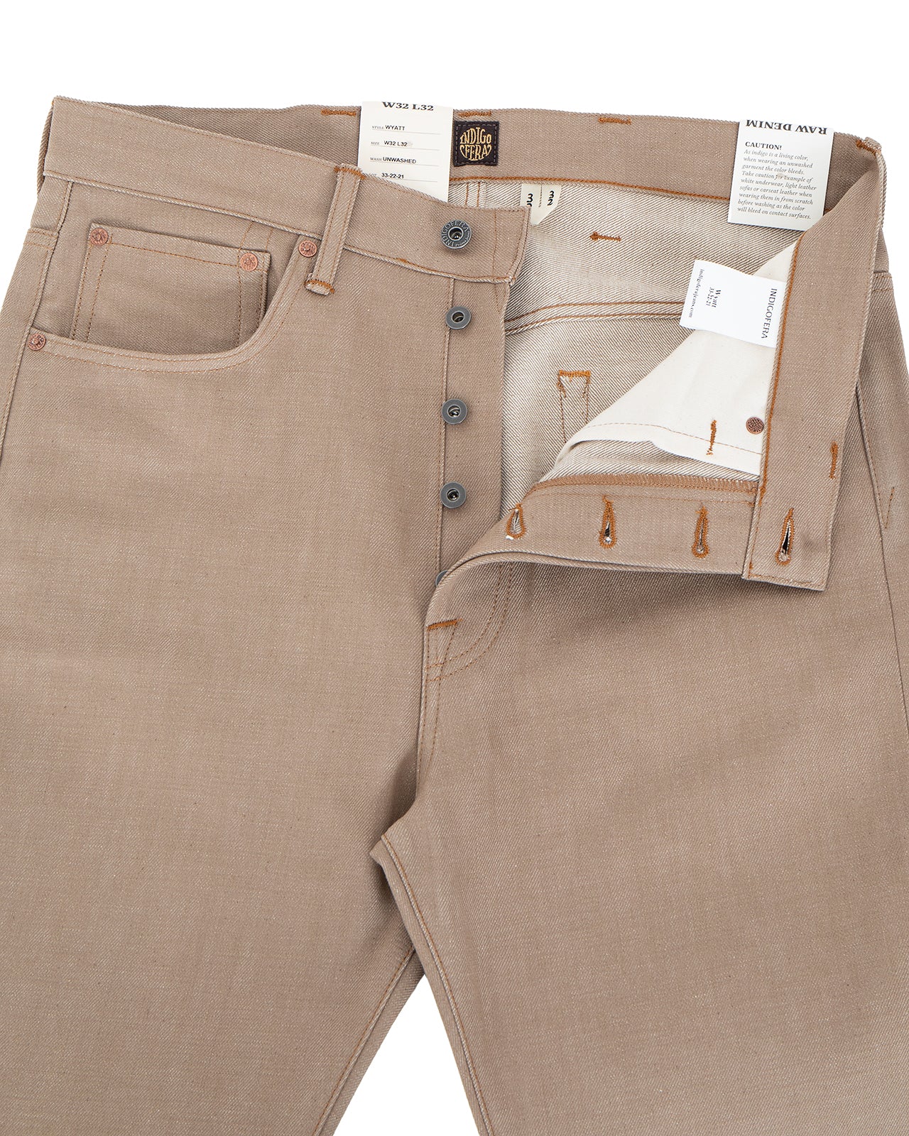 Indigofera Wyatt Jeans, Khaki Dusk Denim - Image 5