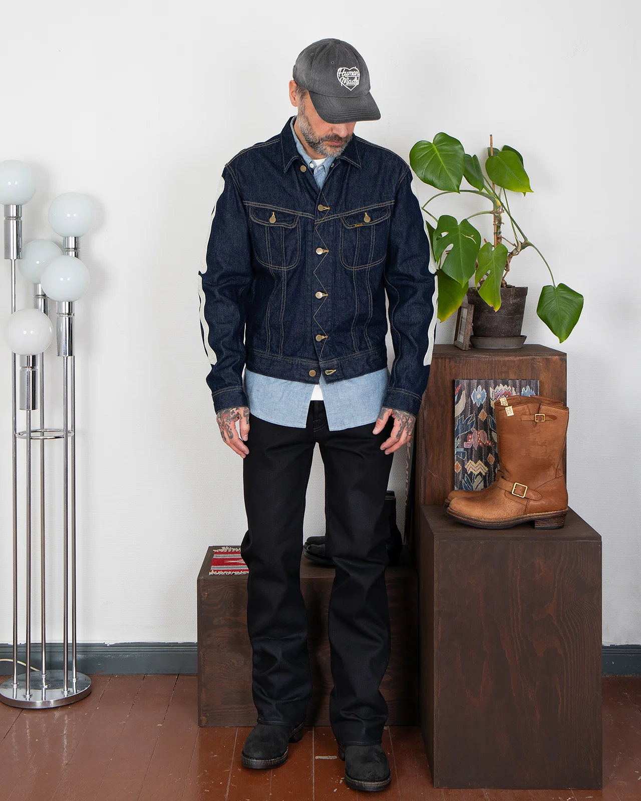 Indigofera Wyatt Jeans, Uneven Broken Twill, Black, Unwashed - Image 3