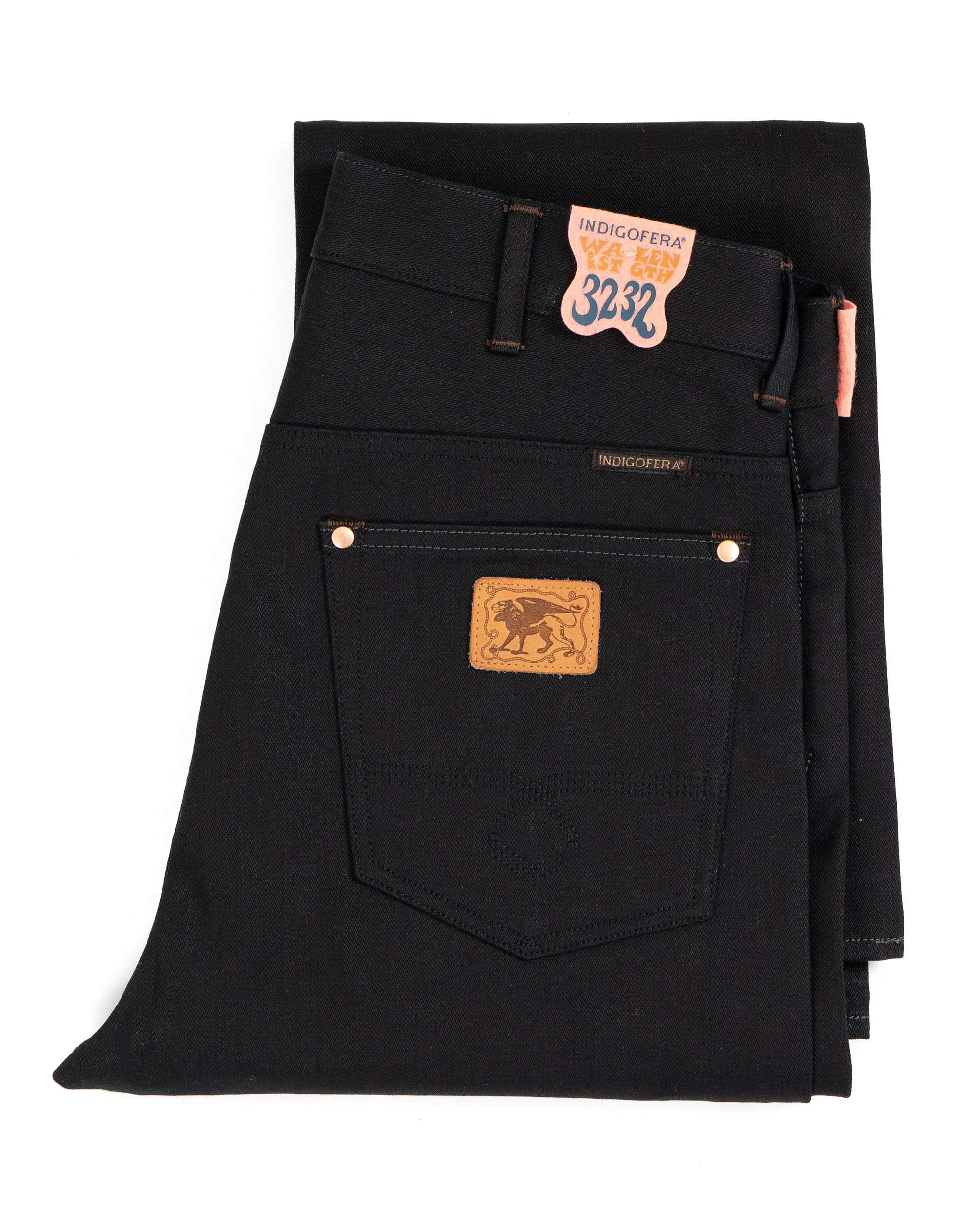Indigofera Wyatt Jeans, Uneven Broken Twill, Black, Unwashed - Image 5