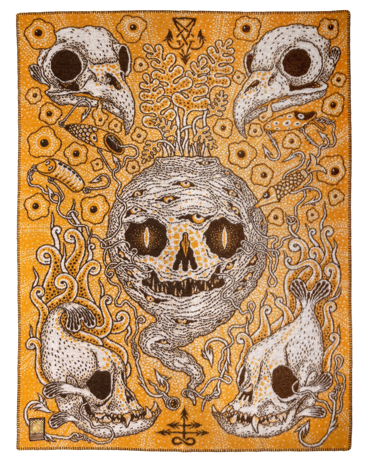 Indigofera x Björn Atldax Wool Blanket, Root of All Evil