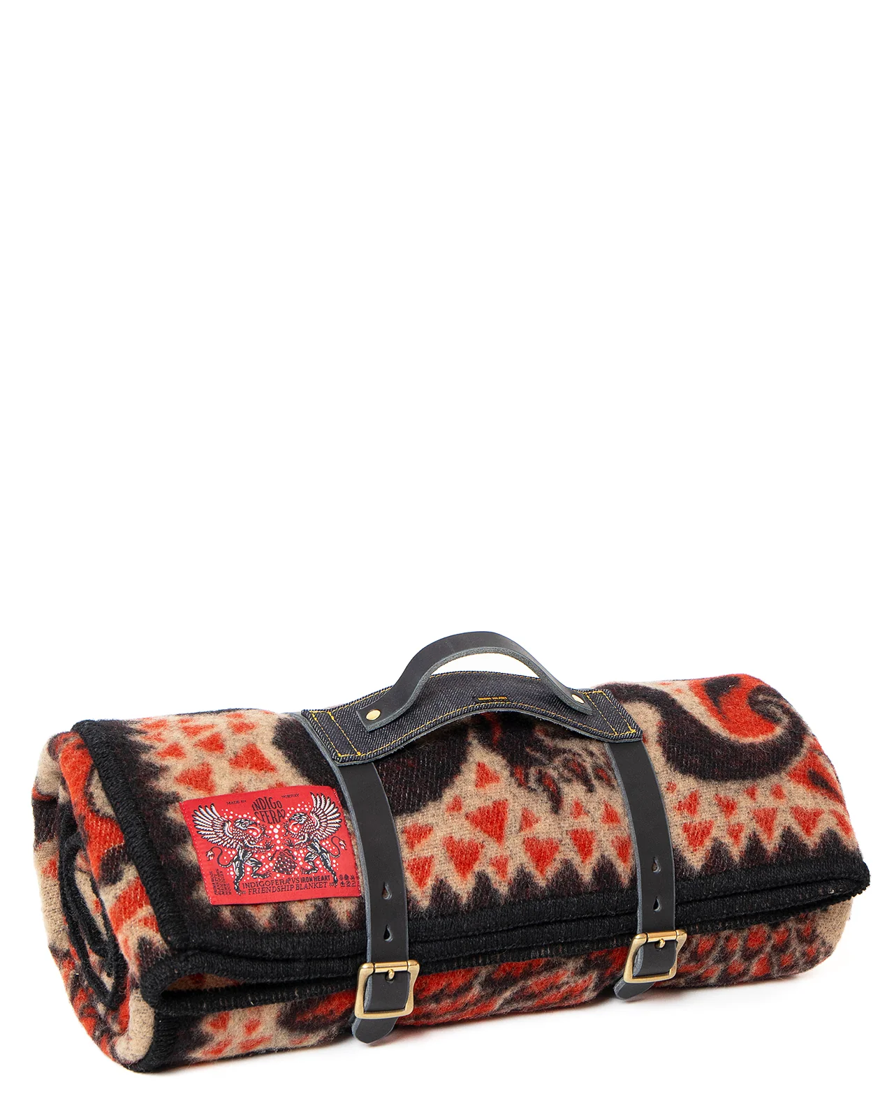 Indigofera x Iron Heart Wool Blanket With Holder - Image 2