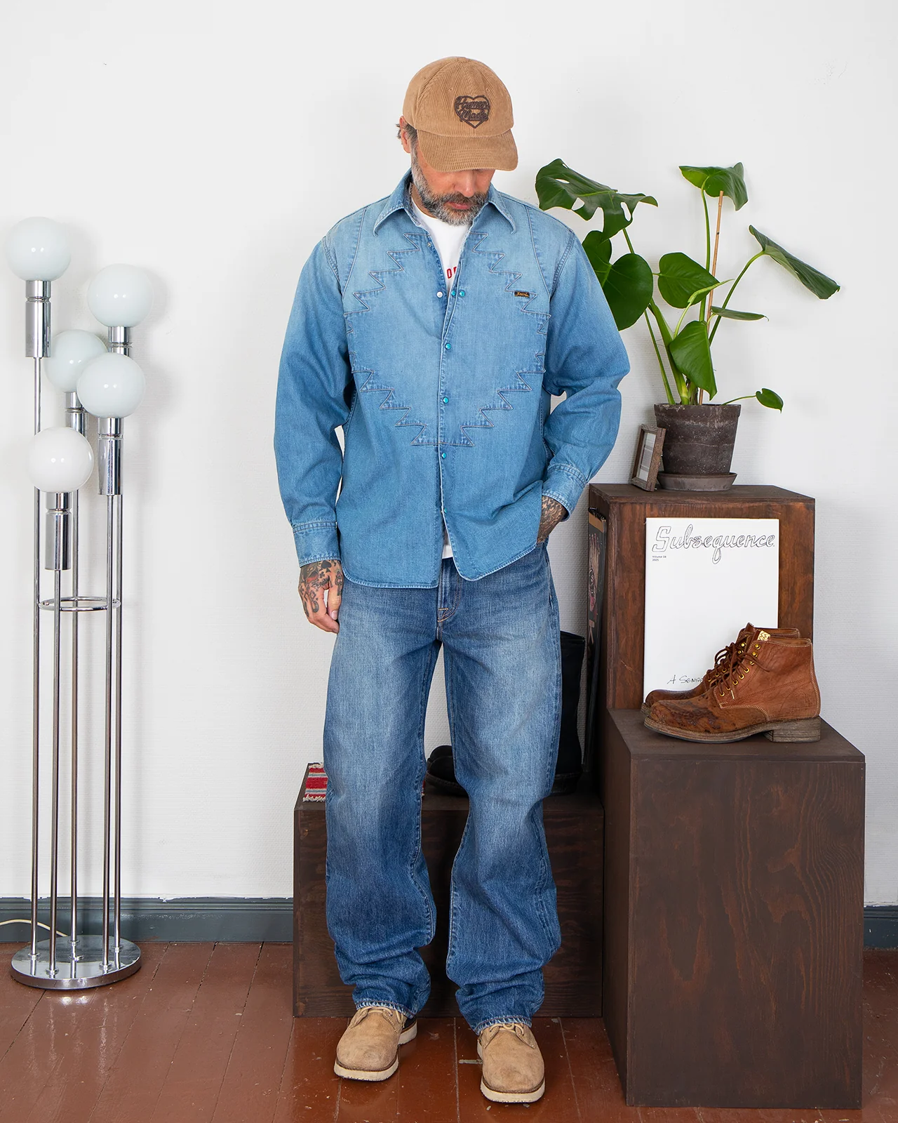 Kapital 8oz Denim Thunderbird Husky Western Shirt - Image 2