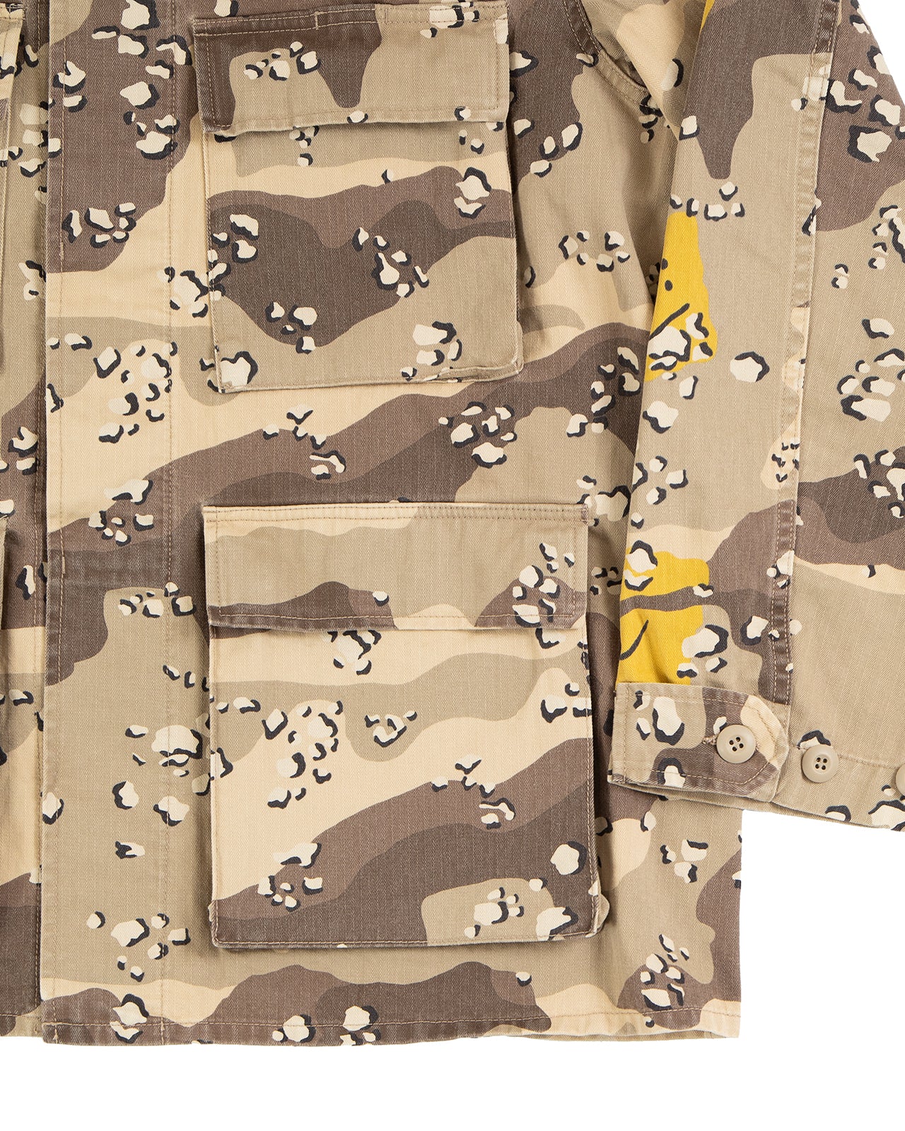 Kapital Cotton Herringbone Choco-Chip Camo Army Jacket - Image 4