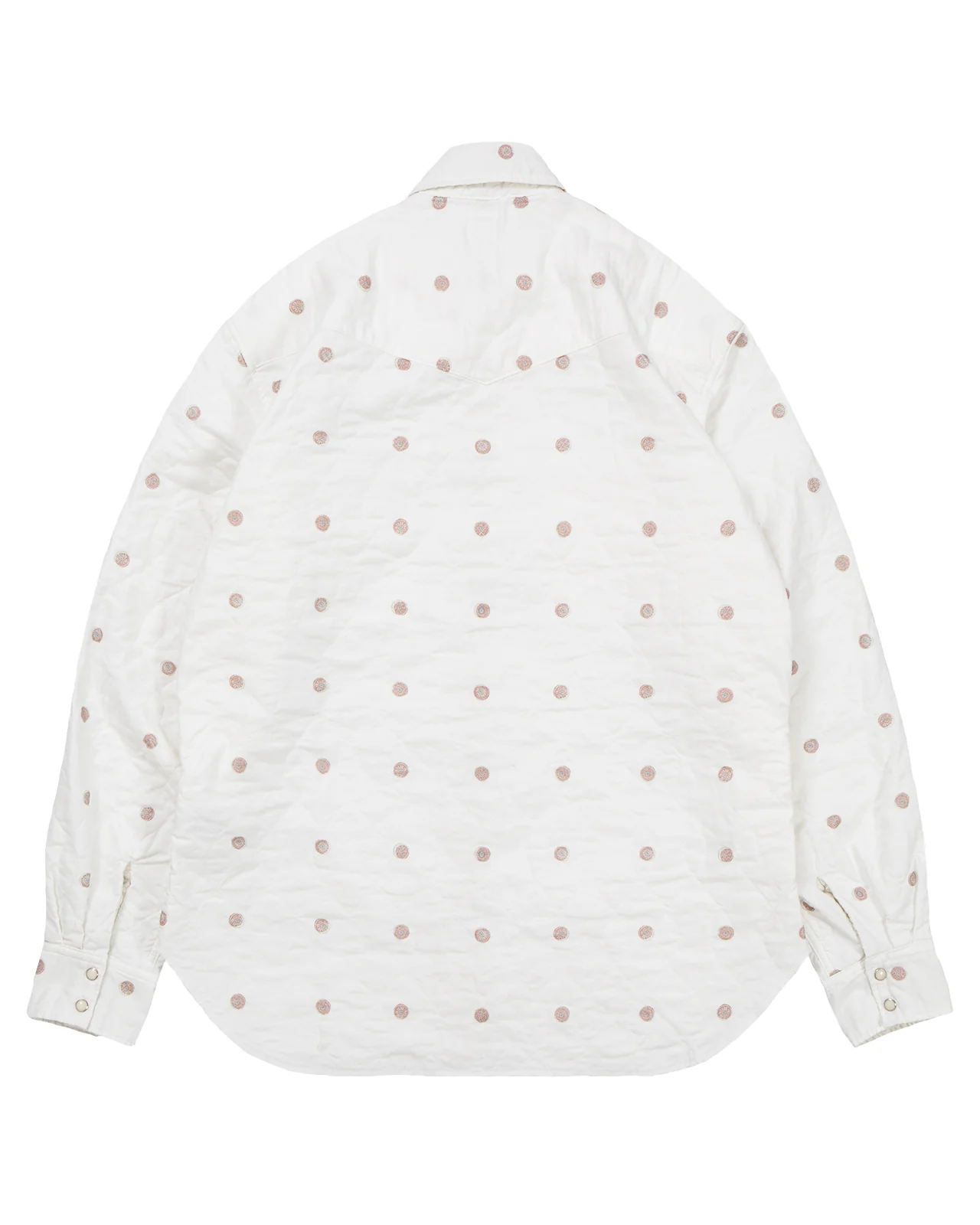 Kapital Cotton Quilting Mamemon Husky Western Shirt, White - Image 5