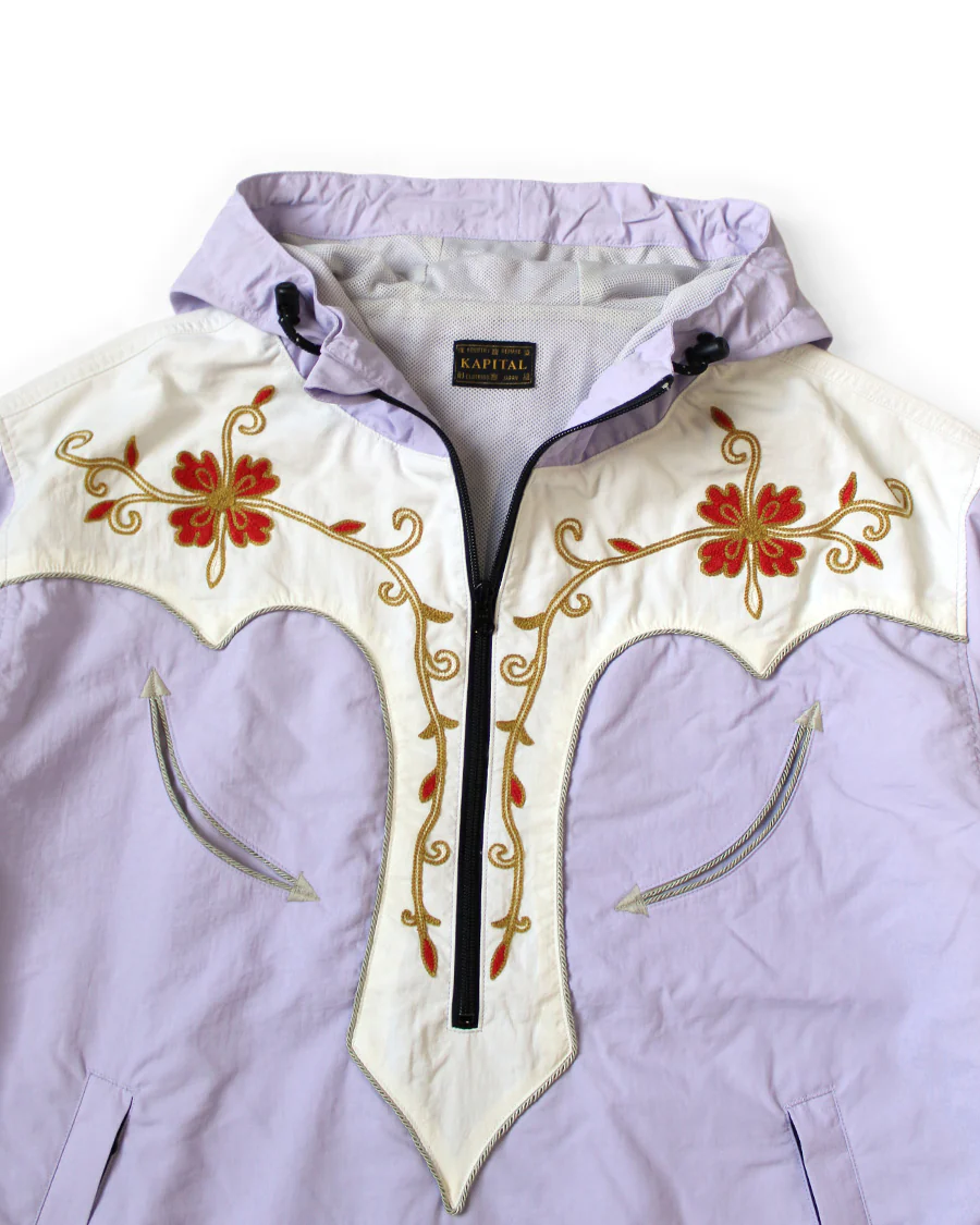 Kapital Nylon Taffta 2tones Tennessee Cactus Flower Parka, Purple - Image 4