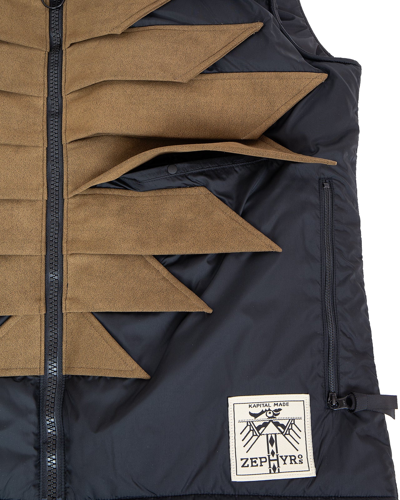 Kapital Nylon Zepher Fishing Vest, Black - Image 5