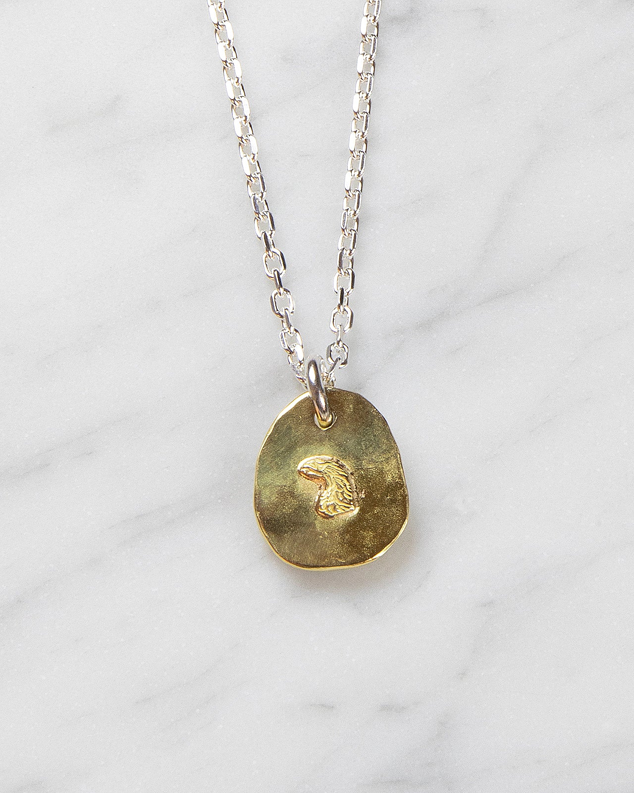 Larry Smith 18K Gold Eagle Head Medal - Image 2