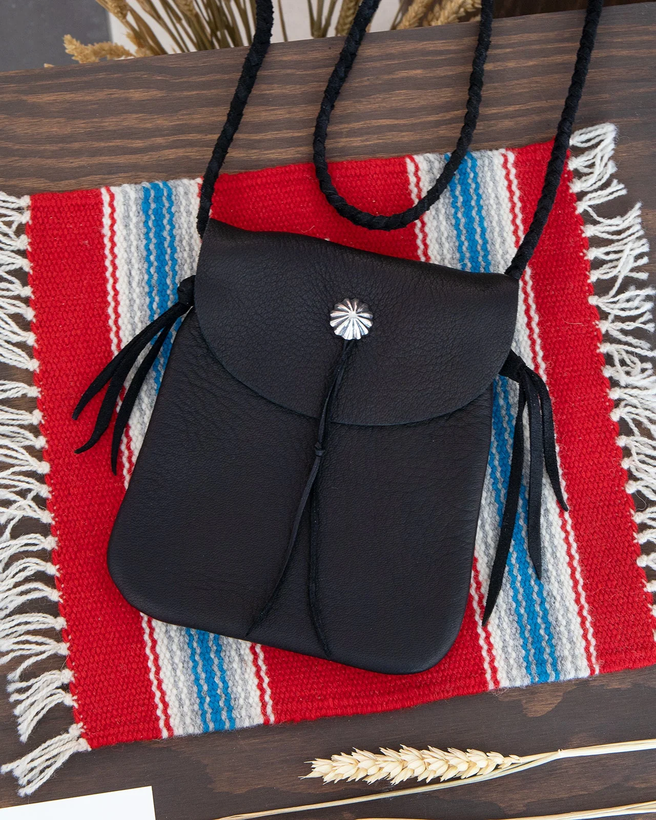Larry Smith Deerskin Medicine Shoulder Pouch - Image 5